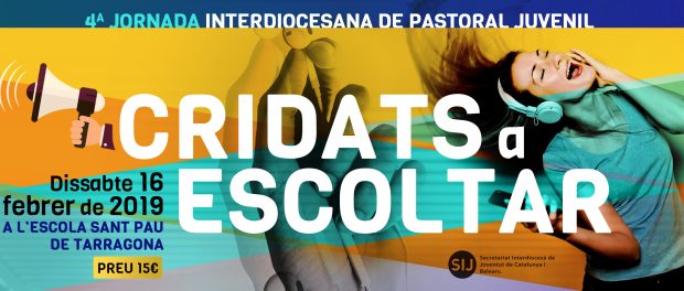 16 de febrer: Jornada interdiocesana de pastoral juvenil